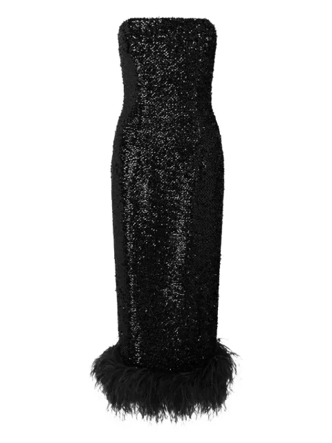 16Arlington Minelli sequinned midi dress Black DMD648AW2503TEXTUREDSEQUINNERO