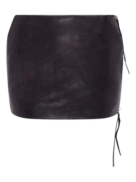 16Arlington Adu zip-detail mini skirt Black SMN160AW2502LEATHERNERO
