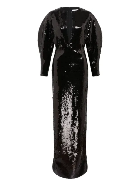 16Arlington Mitilla sequinned gown Black G089AW2501SEQUINNERO