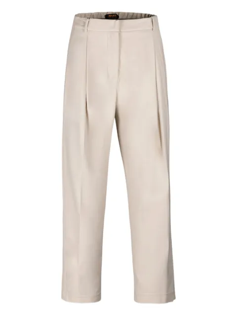 Moorer pleated cropped trousers Neutrals MODCH100068CEYLANJU0574