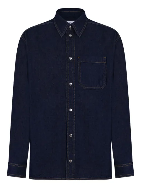 Maison Kitsuné buttoned pocket shirt Blue PM00402WD4016P470