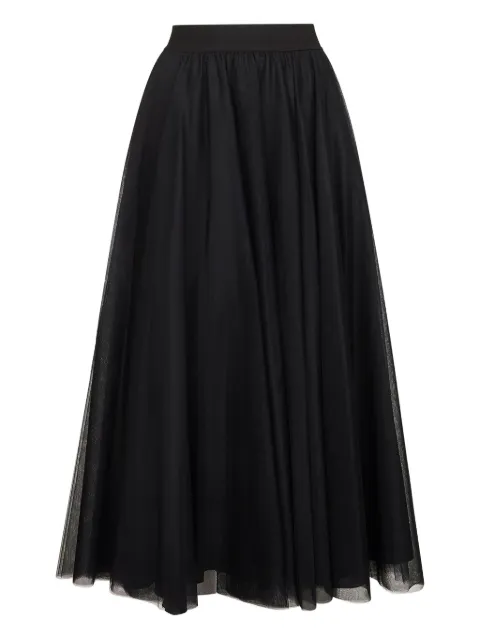 Blanca Vita elasticated-waistband skirt Black GERBY7