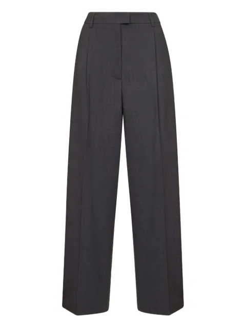 Blanca Vita pleated wide-leg trousers Grey PULSA3372