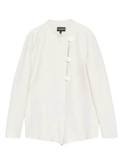 Emporio Armani asymmetric-fastening jacket Neutrals EW002792AF19259