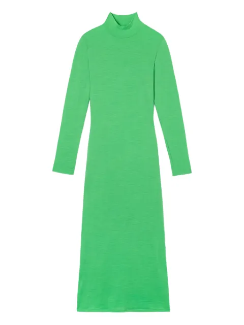 Sunnei high-neck long-sleeves midi dress Green RTWWDRE035JER0257319BRIGHTGREEN