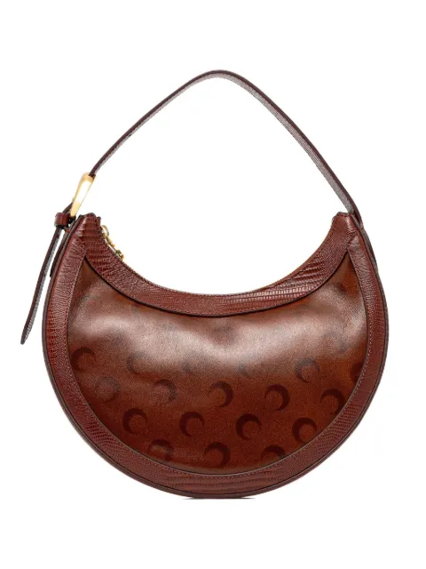 Marine Serre Moon crescent-shape shoulder bag Brown WBA020ACLEA0053