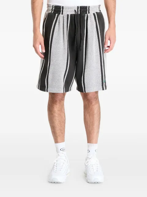 Pleasures striped shorts Black P25SU028BLACK