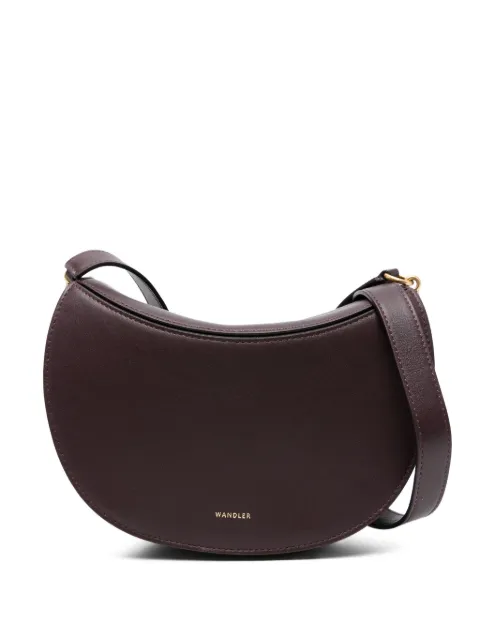 Wandler Kate crescent-shaped leather shoulder bag Red 25108000143