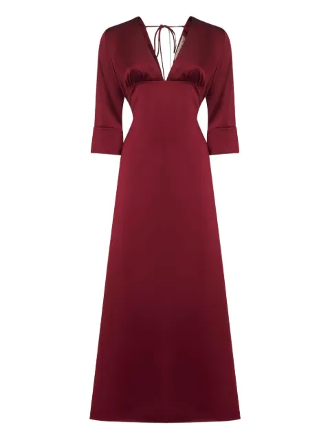 Blanca Vita Albox flared maxi dress Red ALBOX1334VINO
