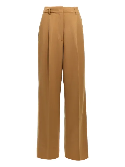THELATEST Axel pin-tuck pleated trousers Brown SVW03104W0206AB