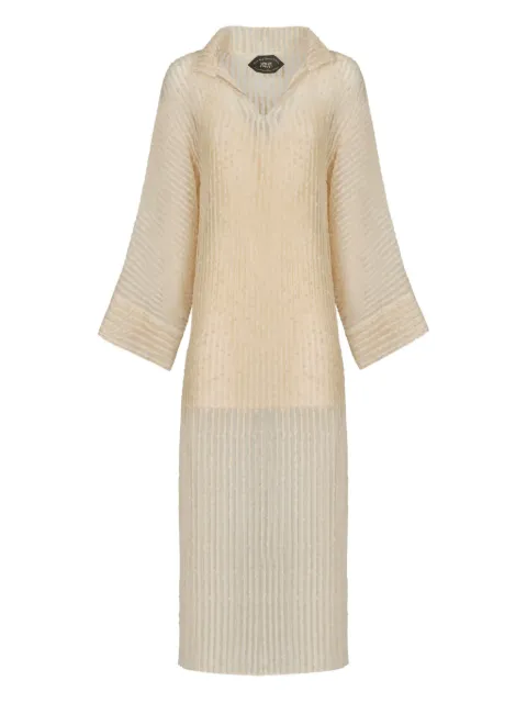 Taller Marmo Sestri collared midi dress Neutrals TMPS2559101