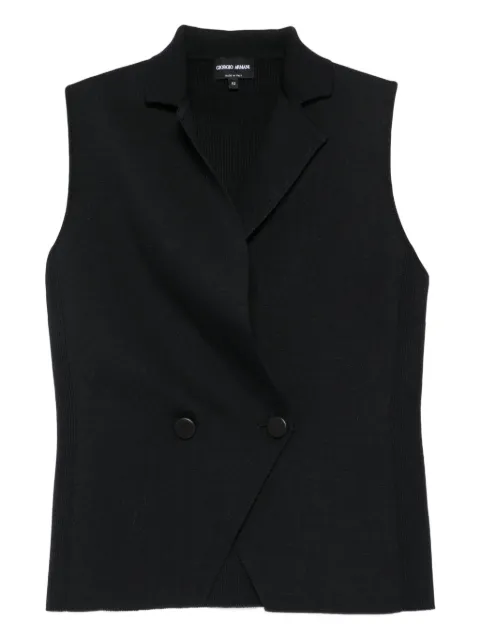 Giorgio Armani double-breasted sleeveless waistcoat Black GW001816AF18794