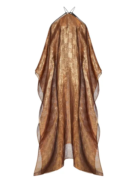 Taller Marmo metallic tassel dress Brown TMRA2504820