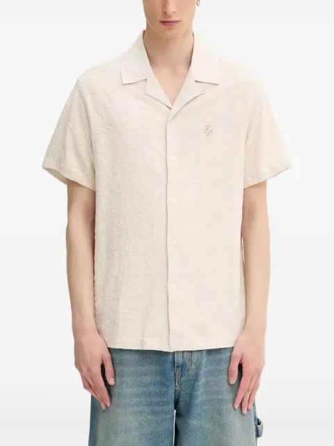Filling Pieces floral-embroidered short-sleeves shirt White 91799809978
