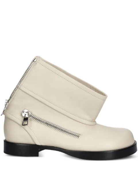 JW Anderson 30mm zip-detail boots Neutrals BT0101LA0268