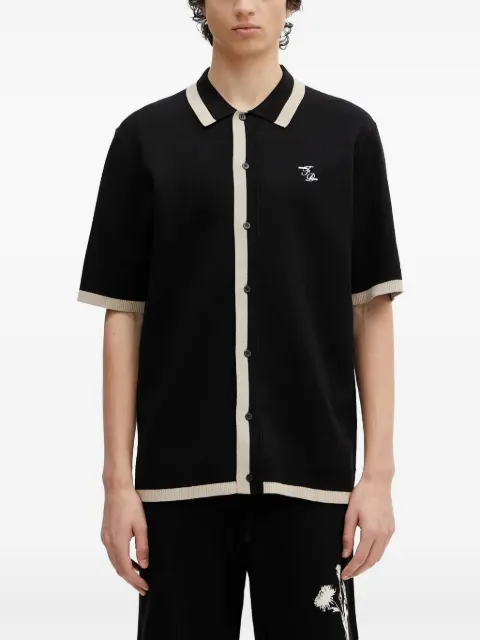 Filling Pieces floral-print knitted shirt Black 91299851861