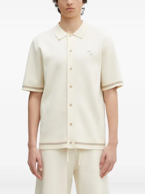 Filling Pieces knitted polo shirt White 91222209936