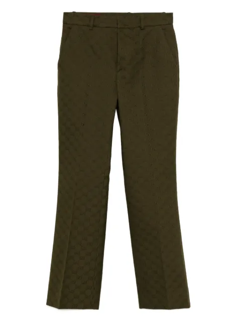 Gucci GG monogram trousers Green 837435Z7ADE