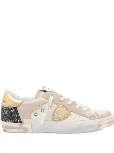 Philippe Model Paris logo-patch round-toe sneakers Neutrals PRLDXPM1