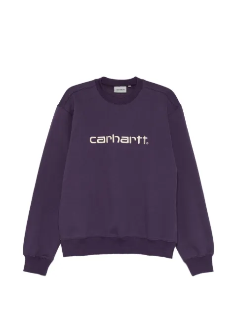 Carhartt WIP logo-detail crew-neck sweatshirt Purple I030546