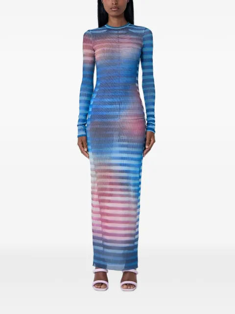 Jean Paul Gaultier The Long Air long-sleeve maxi dress Blue 2503WDR030M005P