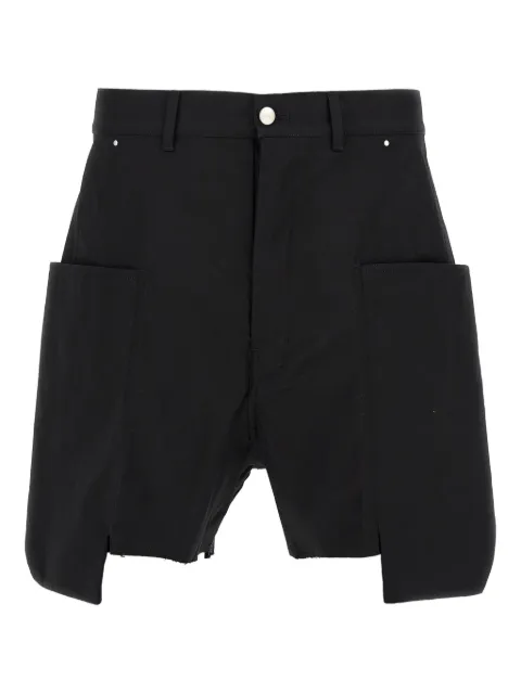Rick Owens Stefan cargo frayed-hem shorts Black RU02E1382TE