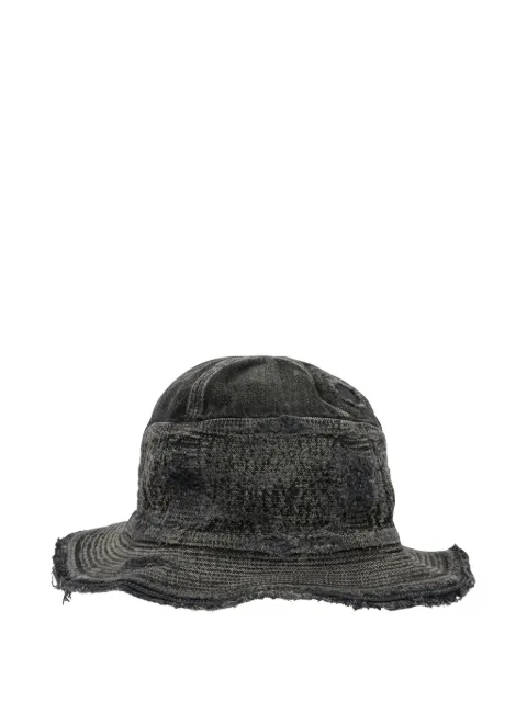 KAPITAL frayed-details bucket hat Grey EK1741XHBB