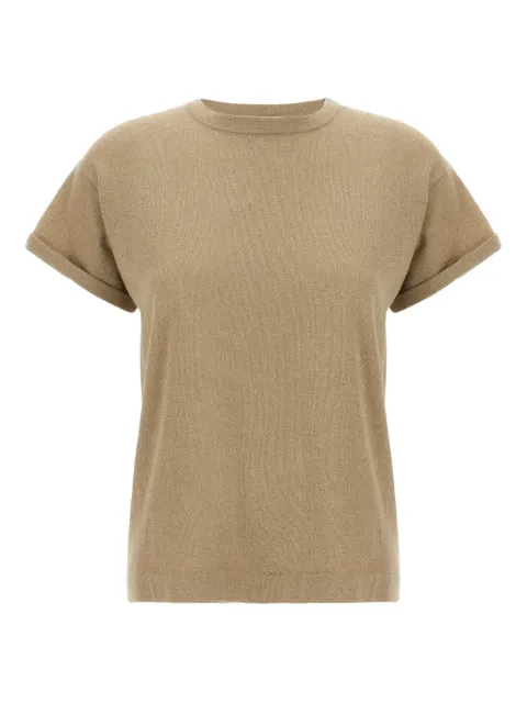 Brunello Cucinelli lamé short-sleeve T-shirt Neutrals M41810000C077