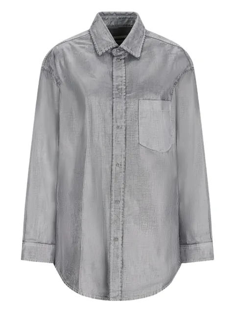 DARKPARK denim-effect collared shirt Grey WSH04DFL02