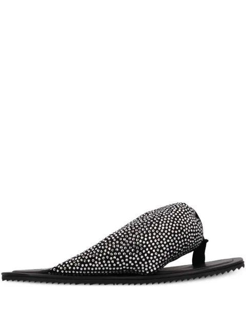 The Attico Indie Max flat sandals Black 247WSH00814LBT007TA