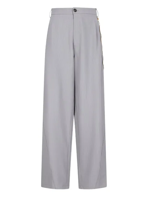 DARKPARK chain-detailed straight trousers Grey WTR36SFAW44