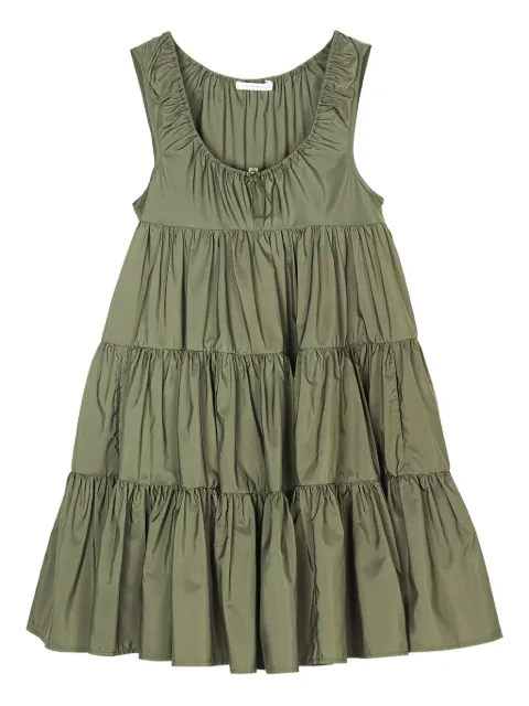 Cecilie Bahnsen Aino tiered mini dress Green AINODRESSRECYCLEDFAILLEOLIVE