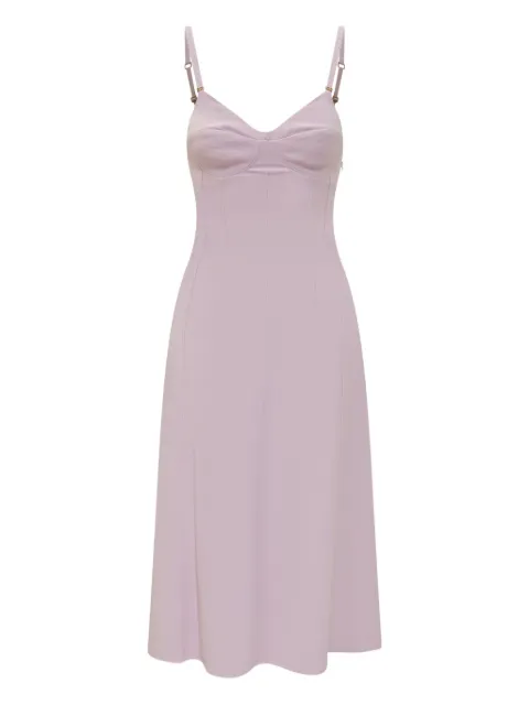 Elisabetta Franchi lace-up midi dress Pink AB74852E2