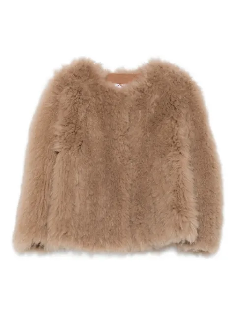 Liska long-sleeve goat-fur jacket Neutrals HSWX530260