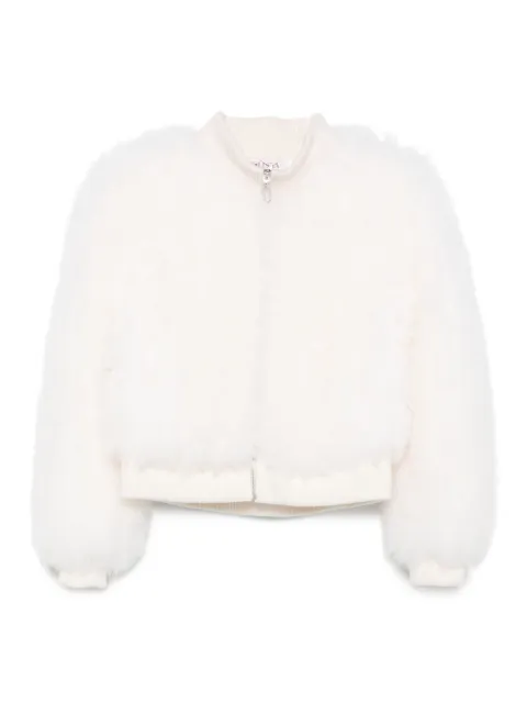 Liska goat-fur bomber jacket White HSZP5248