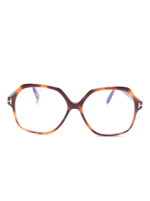 TOM FORD Eyewear geometric-frame glasses Brown FT6062BV