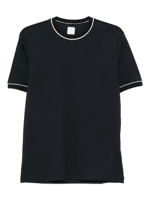 Eleventy piped-trim cotton T-shirt Black L75TSHL04TES0L304