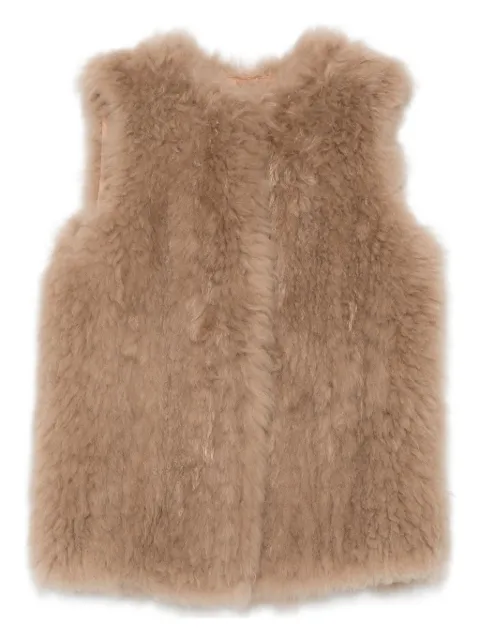 Liska sleeveless goat-fur gilet Neutrals HSWX5148