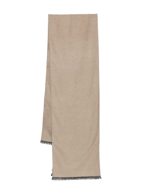 Emporio Armani fringed silk scarf Neutrals EM003851AF20015