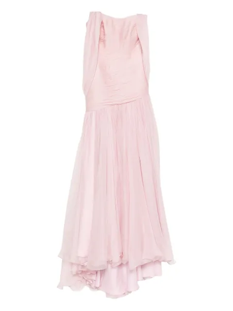 M.Marquise Adelina pleated strapless dress Pink ADELINALIGHTPINK