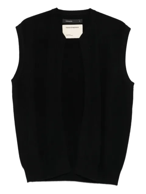 Frenckenberger sleeveless open-front cardigan Black S25538X