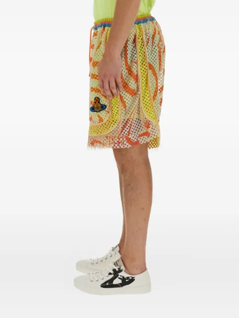 Vivienne Westwood fringed mesh shorts Yellow 3J01000BJ0042J306