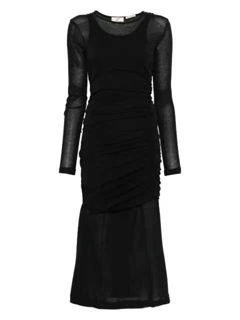 BITE Studios Rigel layered gathered dress Black 114978