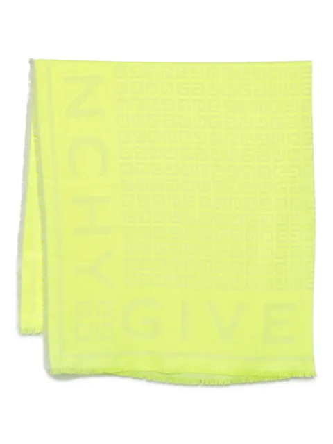 Givenchy logo motif-jacquard scarf Yellow BG00E3G19P