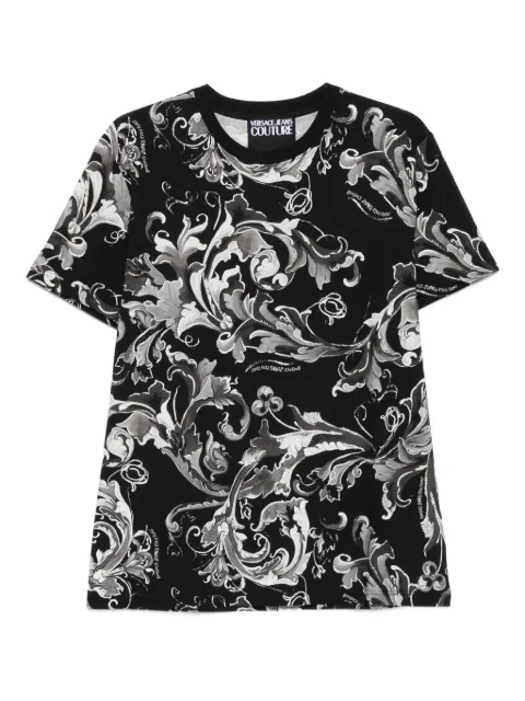 Versace Jeans Couture Barocco-print T-shirt Black 79GAH6S0JS515