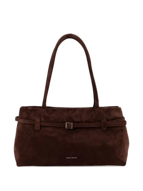 Manu Atelier Le Cambon East West suede bag Brown 2025262