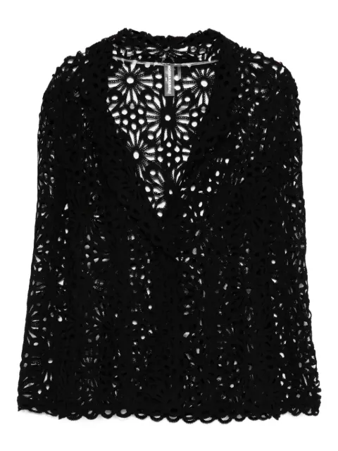 Norma Kamali floral-motif single-breasted jacket Black ST2254CRF18001