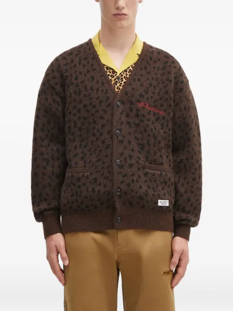 WACKO MARIA leopard-print cardigan Brown 25SSWMK