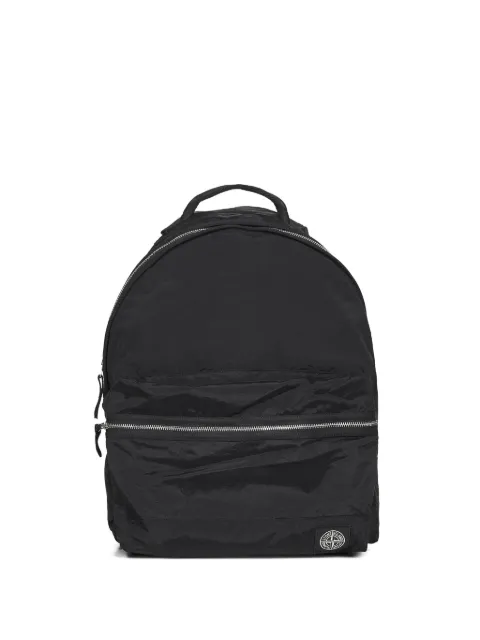 Stone Island zip-fastening nylon backpack Black K2S159200014S0251