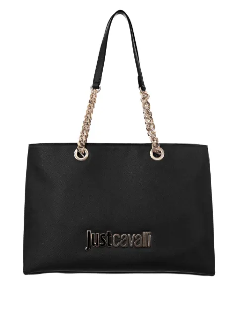 Just Cavalli chain logo tote bag Black 79RA4BB9ZS766